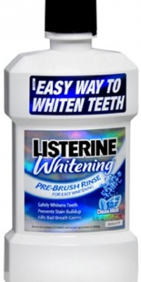 Listerene Whitening Pre-Brush Rinse Clean, Mint, 16 Ounce