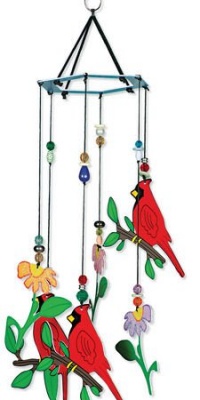 Sunset Vista Birds Of A Feather Cardinal Wind Chime, 12-Inch Long