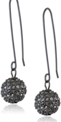 Kenneth Cole New York Pave Item Boost Hematite Pave Ball Long Drop Earrings