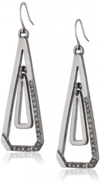 Kenneth Cole New York Geometric Pave Pave Geometric Double Orbital Drop Earrings