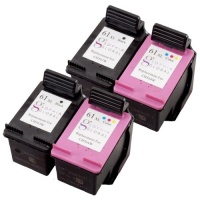 Sophia Global Remanufactured Ink Cartridge Replacement for HP 61XL (2 Black, 2 Color)