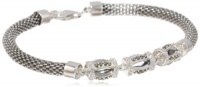 Judith Jack Tassels Sterling Silver Marcasite Crystal Multi-Barrel Bracelet, 7.25