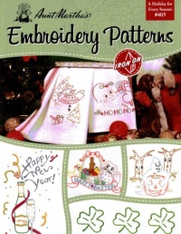 Aunt Martha's A Holiday For Every Season Embroidery Transfer Pattern Book, Over 25 Iron On Patterns