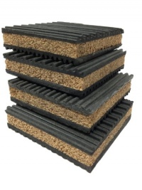 4 Pack of Anti Vibration Pads 4 x 4 x 7/8 Rubber/Cork Vibration isolation pads