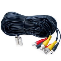 VideoSecu AV Video Audio & Power 100 Feet BNC Cable for CCTV Video Security Surveillance Camera with 2 RCA Male to BNC Female Connectors 3JG