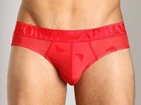 Emporio Armani Men's Xmas All Over Eagle In Stretch Microfiber Brief