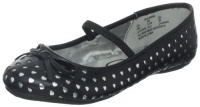 Jessica Simpson Culianna Y Flat (Little Kid/Big Kid),Black/Silver,1.5 M US Little Kid