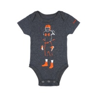 Boys’ Newborn UA Football Glow Bodysuit One Pieces by Under Armour 3/6 Month Combo Infant Carbon Heather