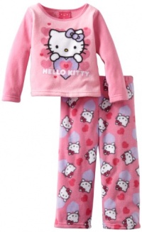 Ame Sleepwear Girls 2-6X Peeking Hello Kitty 2 Piece Pajama Set