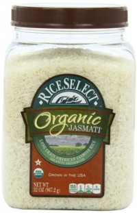 RiceSelect Organic Jasmati Rice, 32-Ounce Jars (Pack of 4)