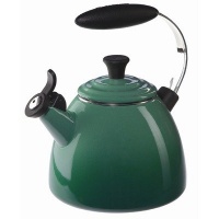 Le Creuset Enameled Steel 1-1/2-Quart Halo Tea Kettle, Fennel