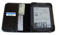 BLACK iPearl mCover® Leather Cover Case for ALL-NEW Barnes & Noble 6-inch Nook Touch eBook reader