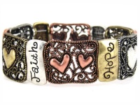 4030210 Christian Religious Scripture Faith Hope Love Bible Stretch Bracelet