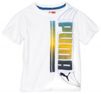 Puma - Kids Boys 2-7 Little Optic Tee, White, 6