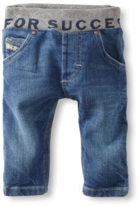 Diesel Baby-Boys Infant Pzattob 5 Pocket Elastic Waist Jean, Indigo, 9 Months