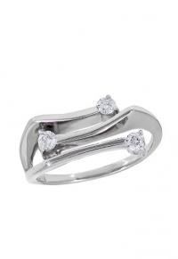 Effy Jewlery 14K White Gold Diamond Ring, .26 TCW Ring size 7