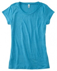 Bella 8601 3.1 oz. Ladies Bernadette Burnout Crew Neck - Aqua - XL