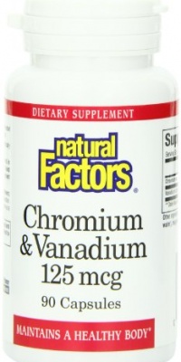 Natural Factors Chromium and Vanadium 100mcg/25mcg Capsules, 90-Count