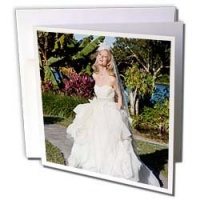 Danita Delimont - Weddings - Bride in wedding dress. (MR) - US10 GJO0571 - Greg Johnston - Greeting Cards-12 Greeting Cards with envelopes