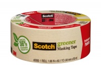 3M 2050 Scotch Masking Tape for General Painting, 1.88-Inch x 60.1-Yard, 1-Pack