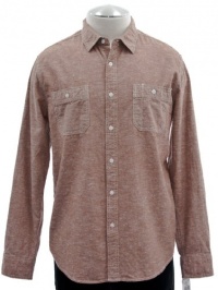 Life After Denim Rust Woven Cotton Long Sleeve Sport Shirt X-Large