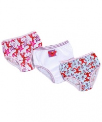 Sesame Street Elmo Girls 3 Pair Panty Pack (Sizes 2T - 4T)