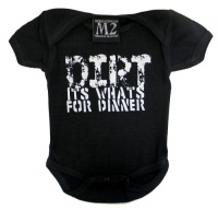 Micro Me One Piece Dirty Dinner - Black, 6-12 Months