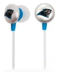 iHip NFF10200CAP NFL Carolina Panthers Mini Ear Buds, Blue/Black