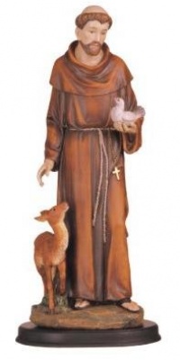 5-Inch Saint Francis Holy Figurine Religious Decoration Statue Decor