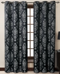 Boasting a bold, shimmering Damask design, the Riley window panel re-creates this antique-inspired pattern with modern metal grommets for a chic and smooth drape. Offered in several two-toned looks to complement your chosen hues at home.