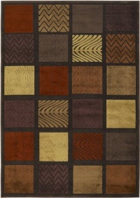 Area Rug 5x7 Rectangle Contemporary Chocolate-Dark Red Color - Surya Basilica Rug from RugPal