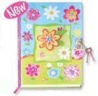 Hot Focus Crazy Daisy Diary with Lock and Keys