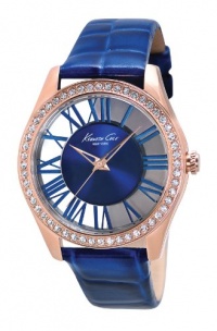 Kenneth Cole New York Women's KC2757 Transparency Gold Case Transparent Blue Dial Watch