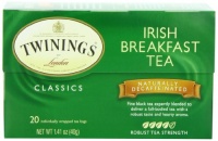 Twinings Irish Breakfast Decaf Tea, Tea Bags, 20-Count Boxes (Pack of 6)