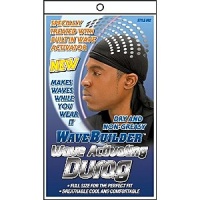 WAVE BUILDER Wave Activating Du-Rag BLACK (Model: 992)