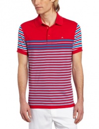 J.Lindeberg Men's Rubi Lux Striped Jersey Golf Polo