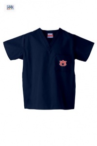 GelScrubs Auburn Tigers NCAA Classic Scrub 1 Pocket Top - Navy