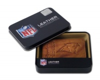 NFL Carolina Panthers Embossed Trifold Leather Wallet