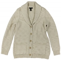 Lauren Jeans Co. Women's Wool-Blend Shawl-Collar Cardigan Sweater