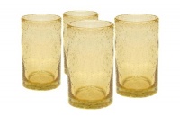 Artland Iris Highball, 17-Ounce, Citrine, Set of 4