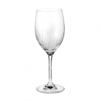 WATERFORD CRYSTAL DAPHNE GOBLET, Set of 2 H: 9 3/8 . The Daphne pattern by Waterford is characterized by a stunning array of intricate crystal cuts. Featuring a generous bowl, this elegant Goblet is ideal for accentuating the color and nose of both red a