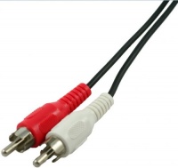 C&E 50 feet 2 RCA Male to Male Audio Cable (2 White/2 Red Connectors)