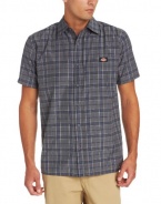 Dickies Men's Short Sleeve Square Bottom Plaid Shirt