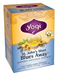 Yogi St. John's Wort Blues Away, Herbal Tea Supplement, 16-Count Tea Bags (Pack of 6)