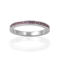 Bling Jewelry Sterling Silver Alexandrite Color CZ June Birthstone Eternity Ring