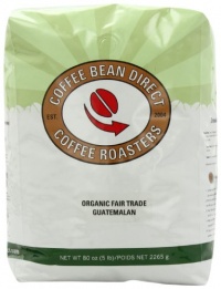 Guatemalan, Organic Fair Trade Whole Bean Coffee, 5-Pound Bag