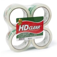 Duck Brand HD Clear Heavy Duty Packaging Tape, 1.88 Inches x 54.6 Yards, 4 Rolls Per Pack, Clear (737955)