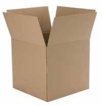 CareMail Recycled Shipping Boxes, Medium Foldable Box, 16 x 16 x 10 Inches, Brown, 12 Pack (1143584)