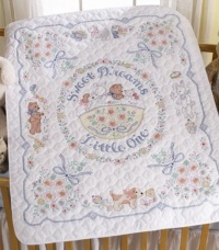 Bucilla Baby 45606 Stamped Cross Stitch Crib Covers, Sweet Dreams