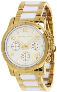 Michael Kors Runway Gold Tone White Two Tone Women's Watch - MK5742